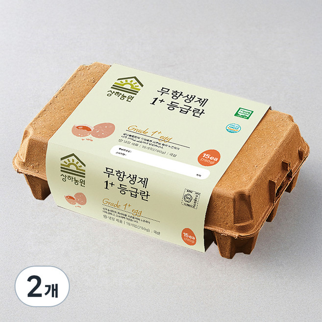 상하농원 무항생제 1+등급 대란, 15구, 2개