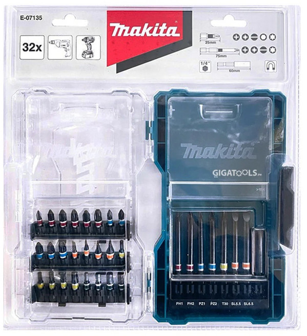 Makita 牧田 台灣公司貨 起子頭32件組 E-07135, 1組