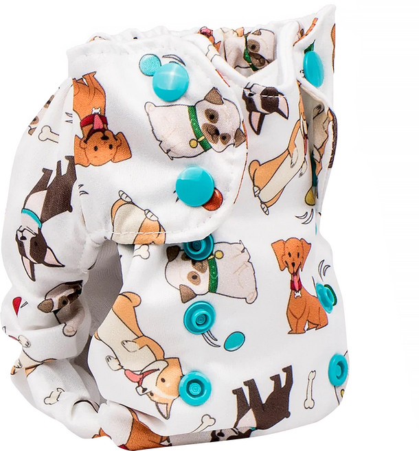 Smart Bottoms Diaper 2.0 布尿布 新生兒 (2.7 - 7.3公斤) 100%PUL防水聚酯, Fido 白色, 1件