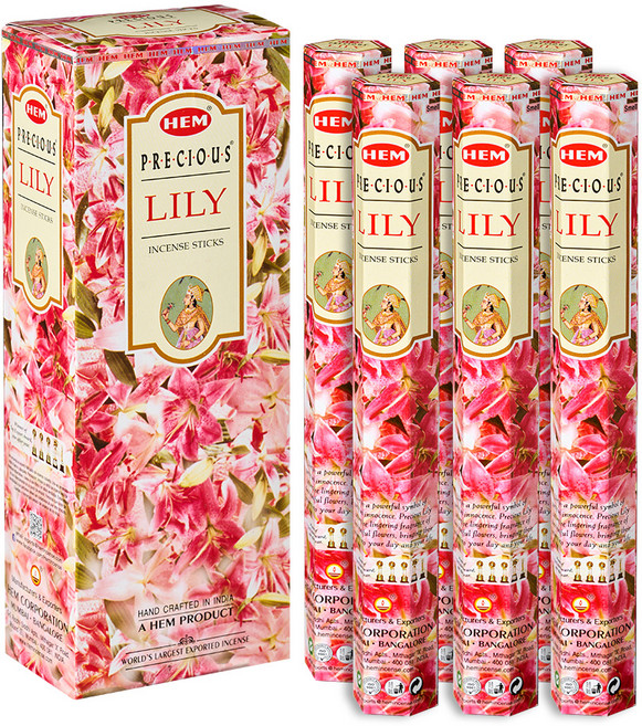 HEM 인센스 스틱 20p x 6개 세트, 프레셔스 릴리