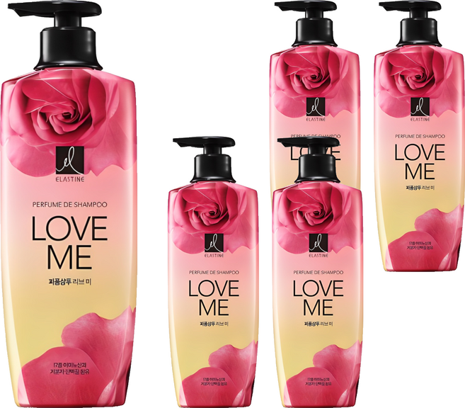 엘라스틴 퍼퓸 샴푸 러브 미, 600ml, 5개