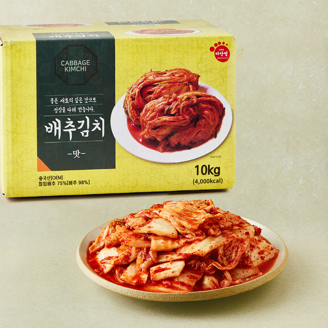 식재료마당발 맛김치, 10kg, 1개