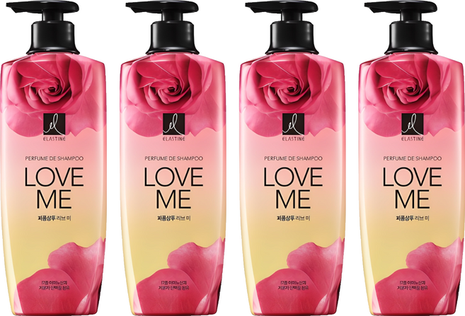 엘라스틴 퍼퓸 샴푸 러브 미, 600ml, 4개