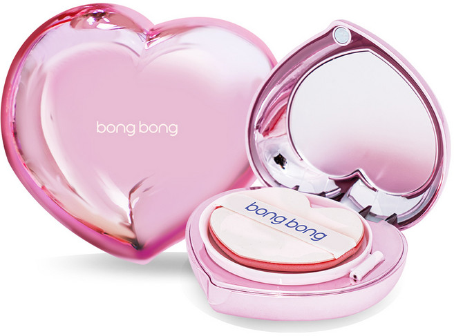 봉봉프렌즈 여아용 저자극 무기자차 하트 선쿠션 SPF50+ PA++++, 15g, 1개