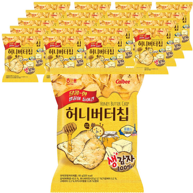 해태 허니버터칩, 60g, 20개