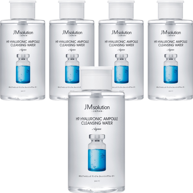 JMsolution 肌司研 韓國原廠直供 H9玻尿酸溫和卸妝水, 500ml, 5瓶