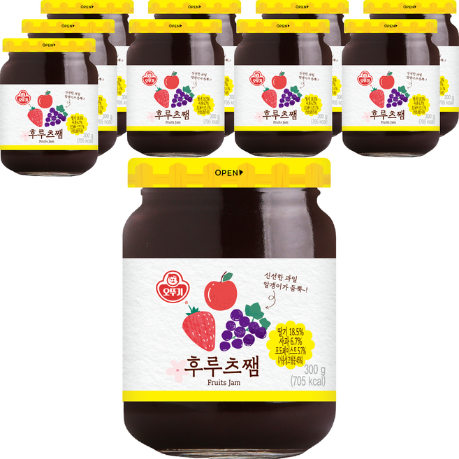 오뚜기 후르츠쨈, 300g, 10개