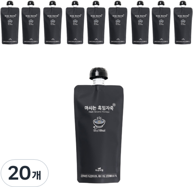 두손드림 마시는 흑임자죽, 130g, 20개