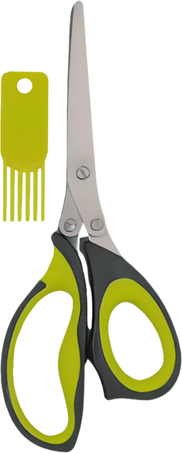 minono 米諾諾 多功能五層剪刀, 灰色 + 綠色 + 銀色, 1支