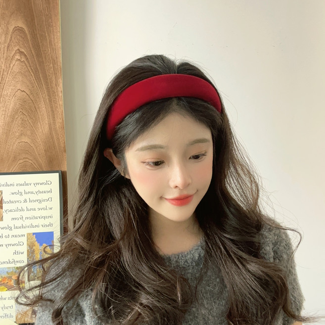 스타일플래닛 심플 벨벳 헤어밴드