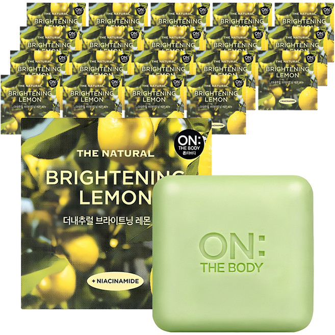 온더바디 더내추럴 브라이트닝 비누 레몬향, 90g, 20개