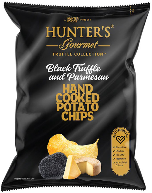 HUNTER'S gourmet 手工洋芋片 黑松露帕瑪森起司風味, 125g, 1包