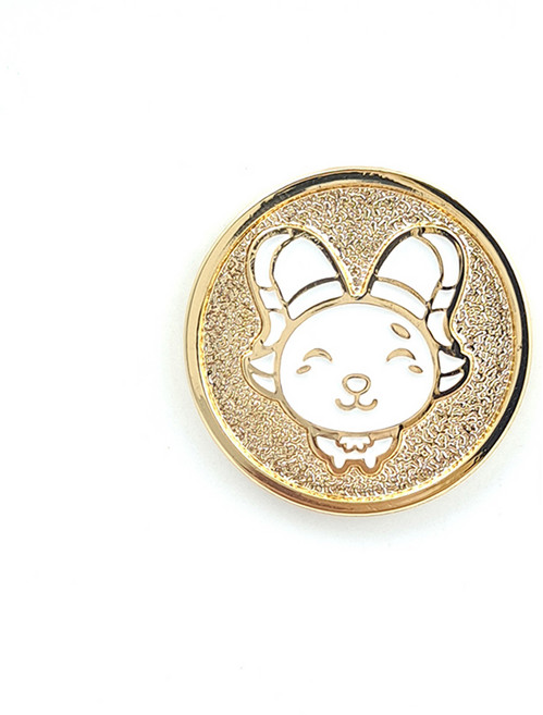 지봇골프 십이지신 써클칩 캐릭터 골프 볼마커, 미양 (골드), 1개