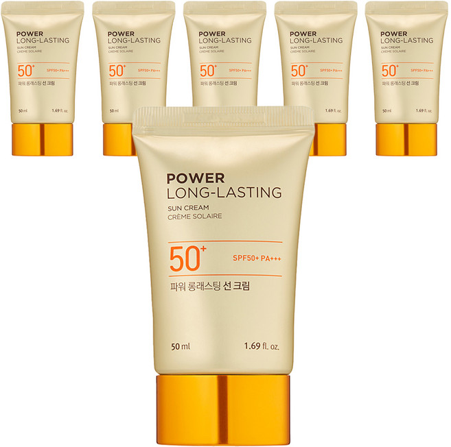 더페이스샵 파워 롱래스팅 선크림 SPF50+ PA+++, 50ml, 6개