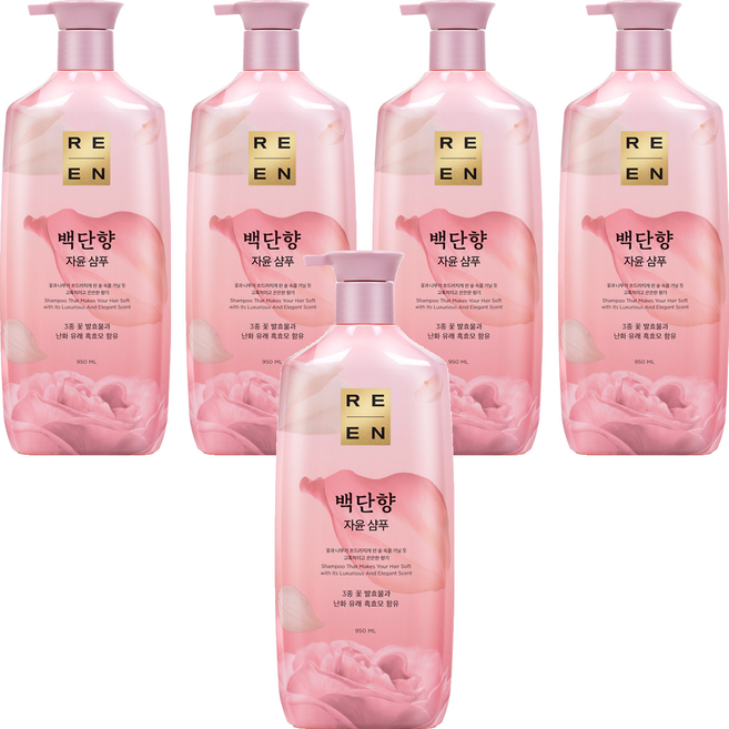 리엔 자윤 백단향 샴푸 프루티 피오니 향, 950ml, 5개