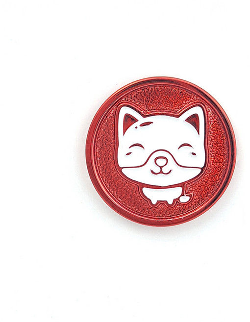 지봇골프 십이지신 써클칩 캐릭터 골프 볼마커, 술강아지 (레드), 1개