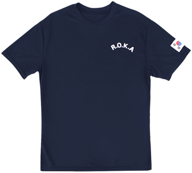 WhoArmy 男女通用Cool Dry ROKA羅卡短袖T恤, 海軍藍