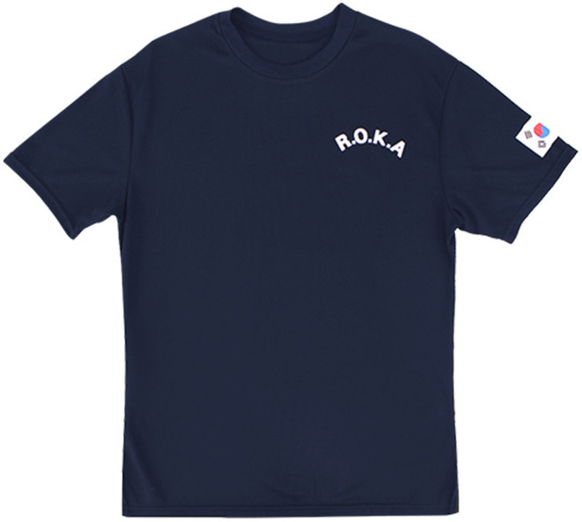 WhoArmy 男女通用 涼感 透氣 Cool Dry ROKA 短袖 T恤, 海軍藍