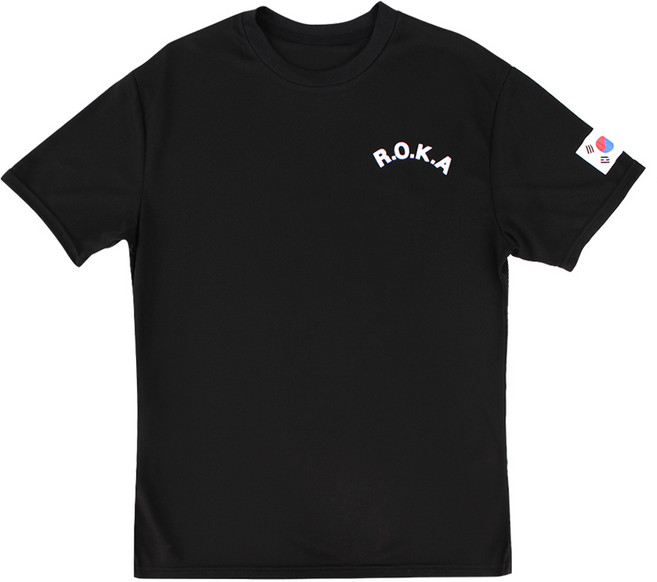 WhoArmy 男女通用Cool Dry ROKA羅卡短袖T恤, 黑色的