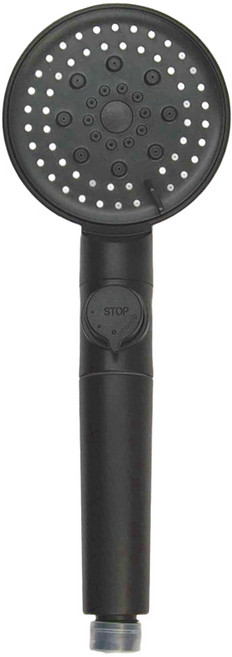 增壓過濾蓮蓬頭 附贈5濾心, 黑色, 1組