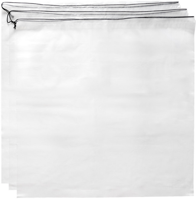 탐사 끈으로 조이는 두꺼운 비닐봉투 100 x 100 cm, 투명, 3개