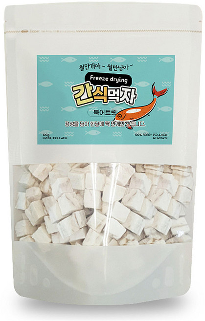 간식먹자 반려동물 동결건조 트릿 간식, 북어, 120g, 1개