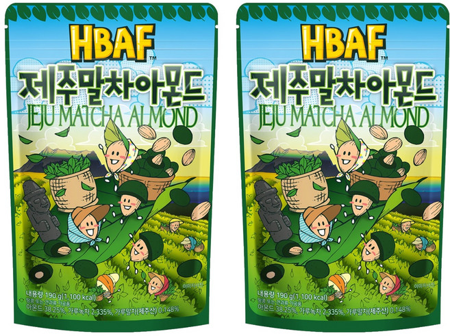HBAF 杏仁果 濟州抹茶味, 190g, 2包