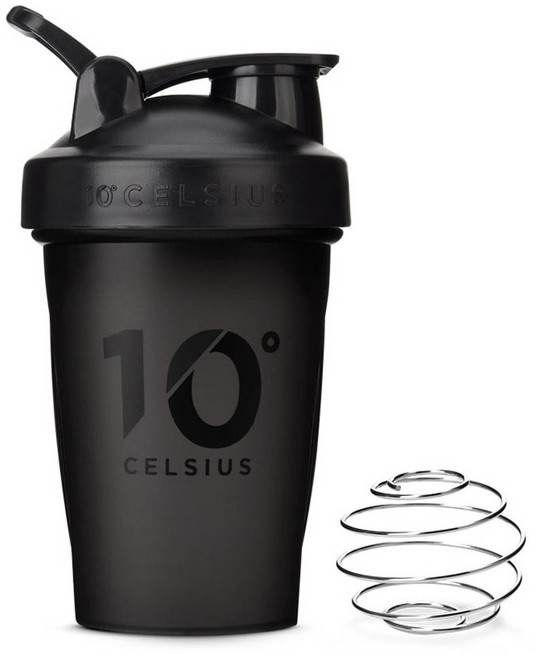 10도씨 블렌딩 쉐이커 보틀 + 블랜더볼, 블랙, 400ml, 1개