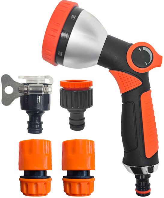 월드크린 10기능 물 호스 스프레이 건, 1개