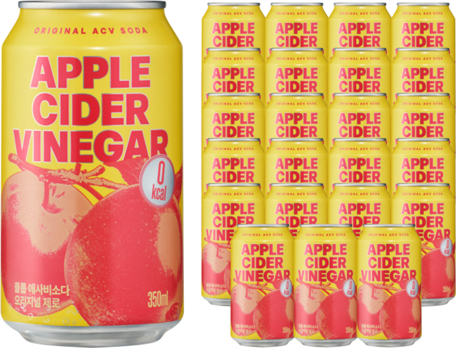 클룹 애사비소다 오리지널 제로 탄산음료, 350ml, 24개