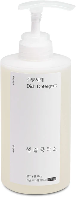 생활공작소 주방세제 쌀뜨물향, 500ml, 1개 - 쿠팡