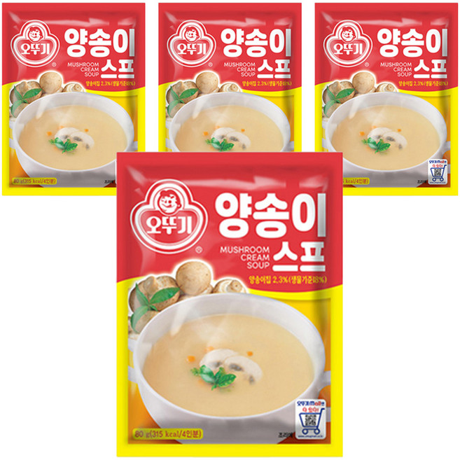 오뚜기 양송이 스프, 80g, 4개