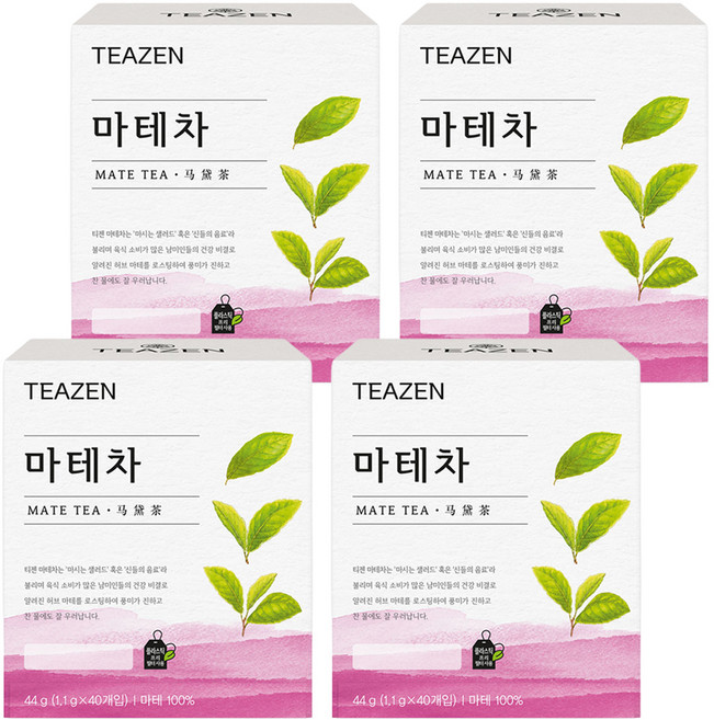 TEAZEN 茶禪 烘焙瑪黛茶, 1.1g, 40入, 4個