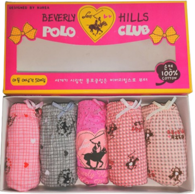 비버리힐스폴로클럽 여아용 팬티 5종 세트