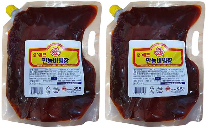 오뚜기 오쉐프 만능비빔장, 2kg, 2개