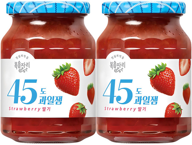 복음자리 45도 과일잼 딸기, 350g, 2개