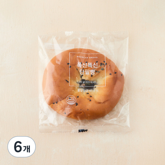 신라명과 폭신폭신 단팥빵, 90g, 1개입, 6개