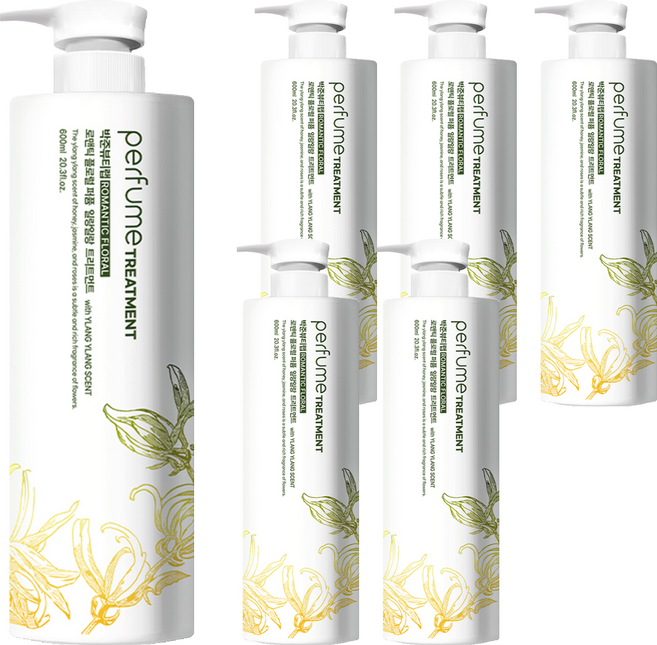 박준뷰티랩 로맨틱 플로럴 퍼퓸 일랑일랑 트리트먼트, 6개, 600ml