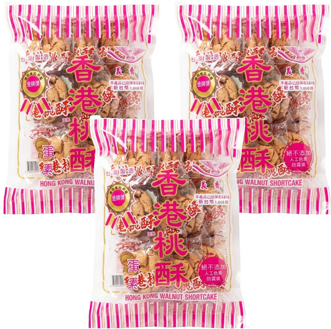 義香珍 香港桃酥, 300g, 3袋