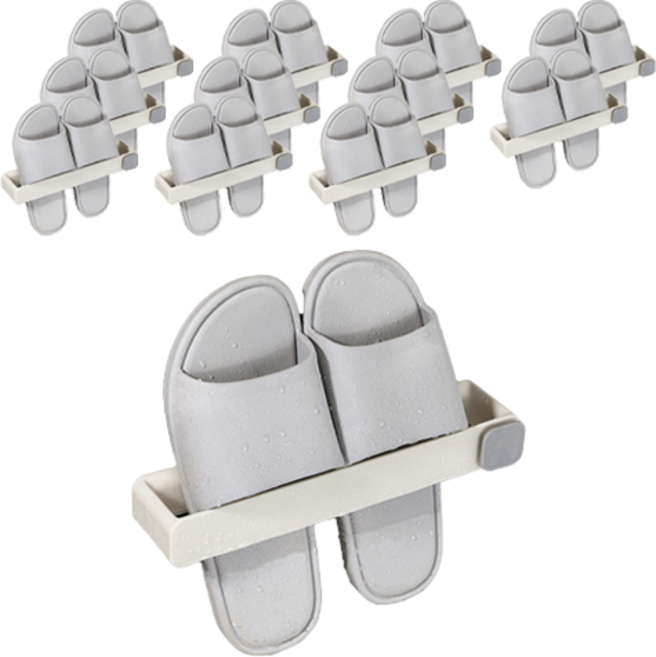 헤라우스점핑 욕실 슬리퍼 실내화 거치대, 그레이, 12개