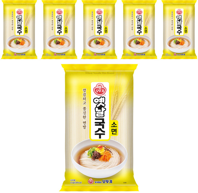 오뚜기옛날 국수 소면, 1.5kg, 6개