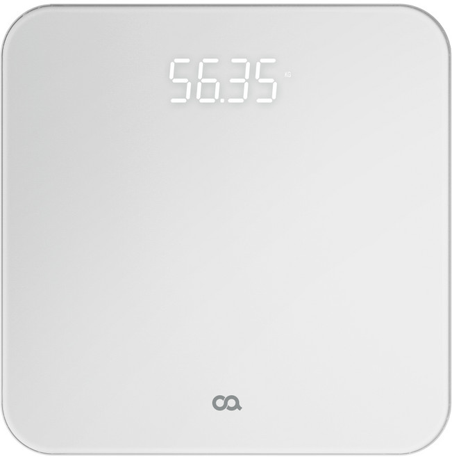 오아 LED 고정밀 디지털 체중계, 화이트, 1개