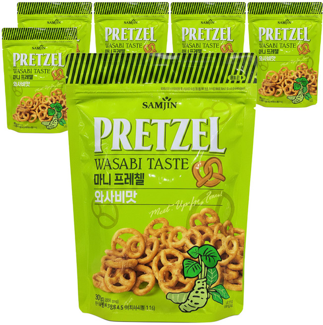 미니 프레첼 와사비맛, 300g, 6개