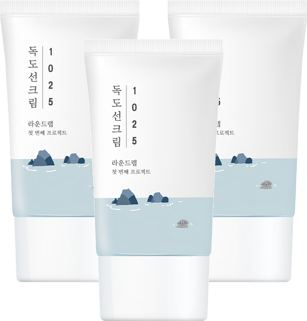 라운드랩 1025 독도 선크림 SPF 50+ PA++++, 50ml, 3개