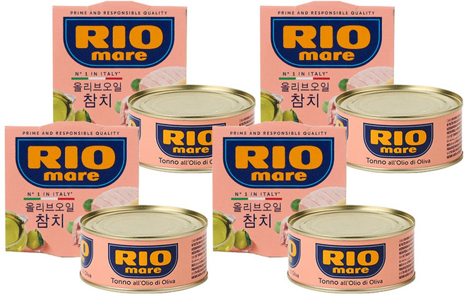 리오마레 올리브오일 참치, 160g, 4개