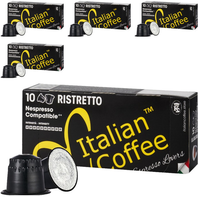 이탈리안커피 네스프레소 호환 캡슐커피 리스트레토, 5.5g, 10개입, 5개