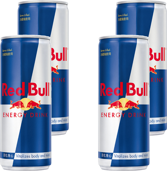 Red Bull 紅牛 能量飲料, 250ml, 4罐