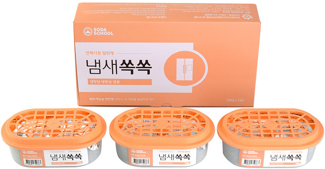 소다스쿨 반복사용 냄새쏙쏙 탈취제 선물세트 본품, 300g, 3개