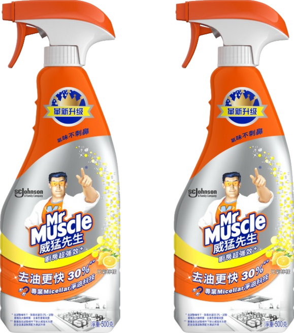 Mr Muscle 威猛先生 廚房清潔劑 無刺鼻味道, 500g, 2瓶