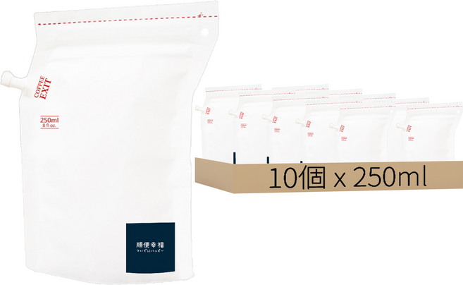 順便幸福 隨行旅享袋 北義風味咖啡 250ml, 1組, 12g, 10包
